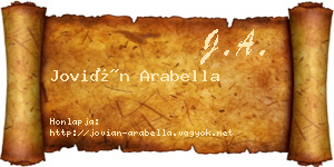 Jovián Arabella névjegykártya