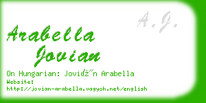 arabella jovian business card